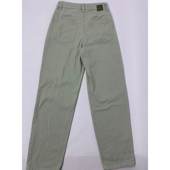 Empyre Size 0 Tori Sage Skate Jeans Green Relaxed Baggy High Rise Y2K Streetwear - Picture 7 of 15